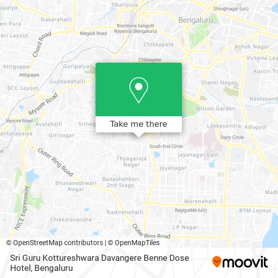 Sri Guru Kottureshwara Davangere Benne Dose Hotel map