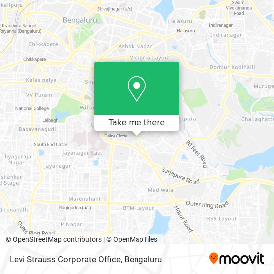 How to get to Levi Strauss Corporate Office in Koramangala by Bus?