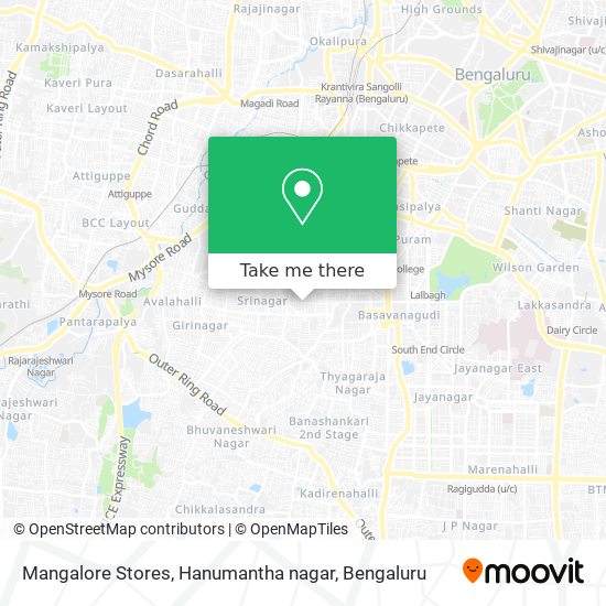 Mangalore Stores, Hanumantha nagar map