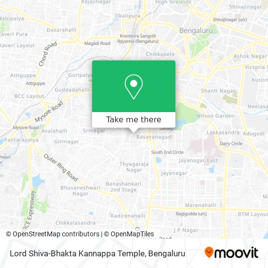 Lord Shiva-Bhakta Kannappa Temple map