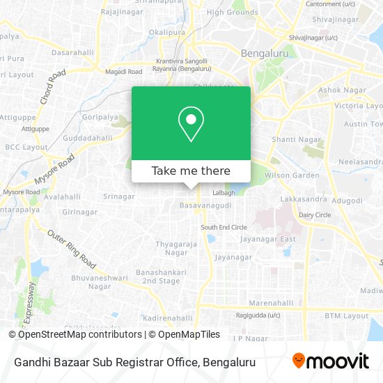 Gandhi Bazaar Sub Registrar Office map