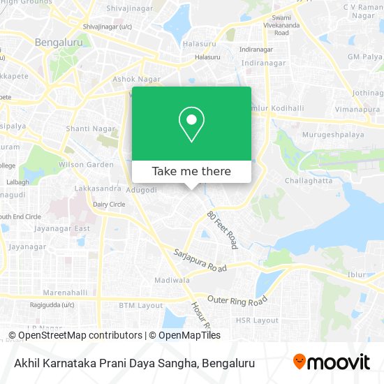 Akhil Karnataka Prani Daya Sangha map