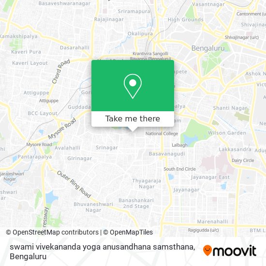 swami vivekananda yoga anusandhana samsthana map