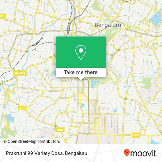 Prakruthi 99 Variety Dosa map