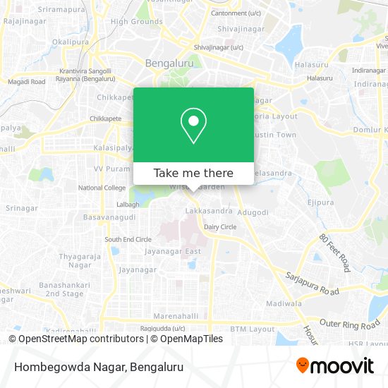 Hombegowda Nagar map