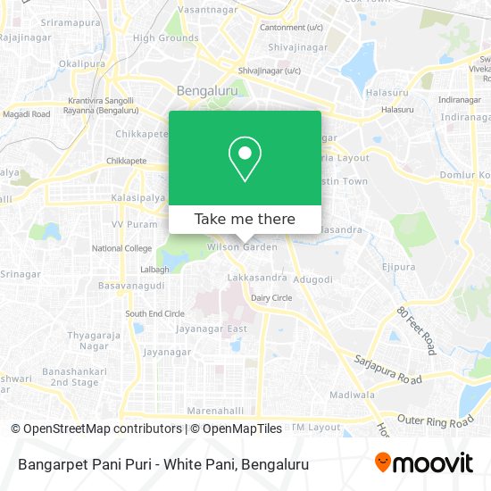 Bangarpet Pani Puri - White Pani map