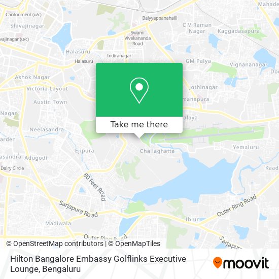 Hilton Bangalore Embassy Golflinks Executive Lounge map