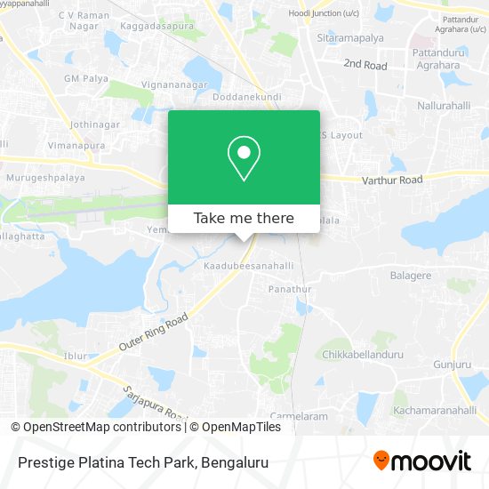 Prestige Platina Tech Park map