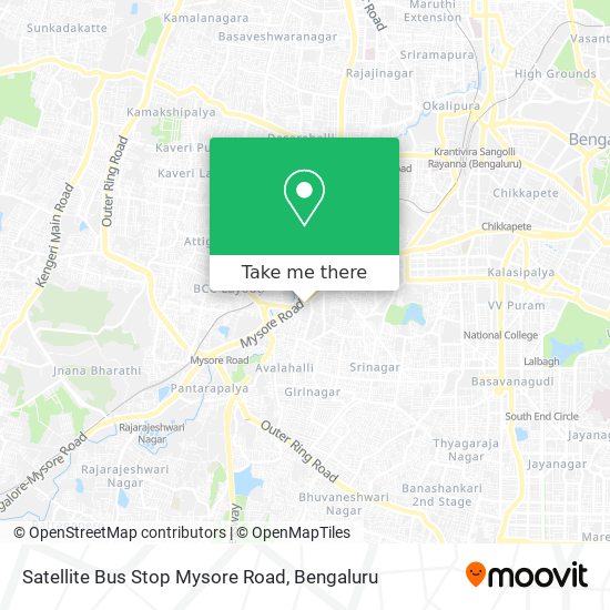 Satellite Bus Stop Mysore Road map