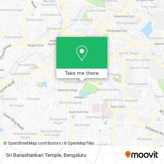 Sri Banashankari Temple map