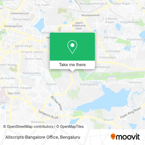 Allscripts-Bangalore Office map
