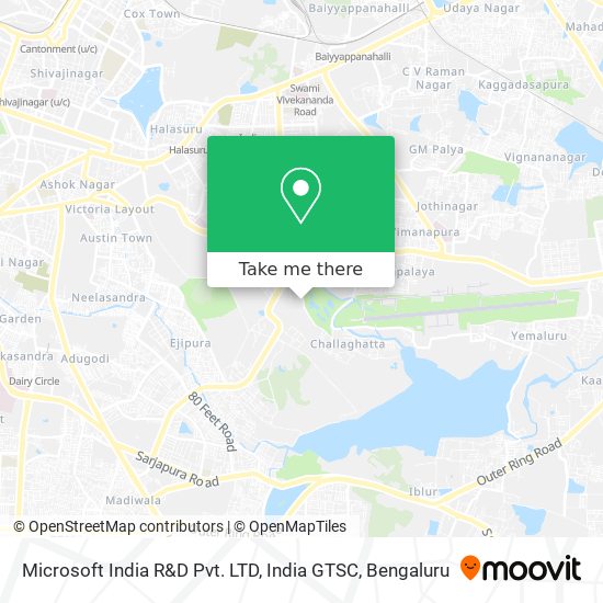 Microsoft India R&D Pvt. LTD, India GTSC map