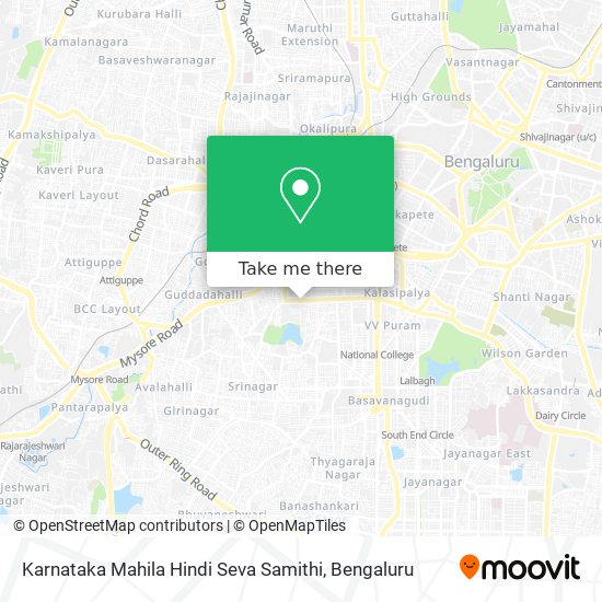 Karnataka Mahila Hindi Seva Samithi map