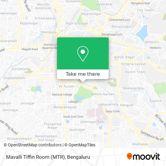 Mavalli Tiffin Room (MTR) map