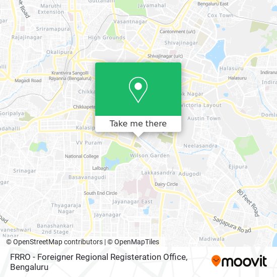 FRRO - Foreigner Regional Registeration Office map