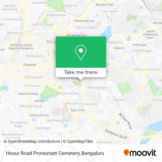 Hosur Road Protestant Cemetery map