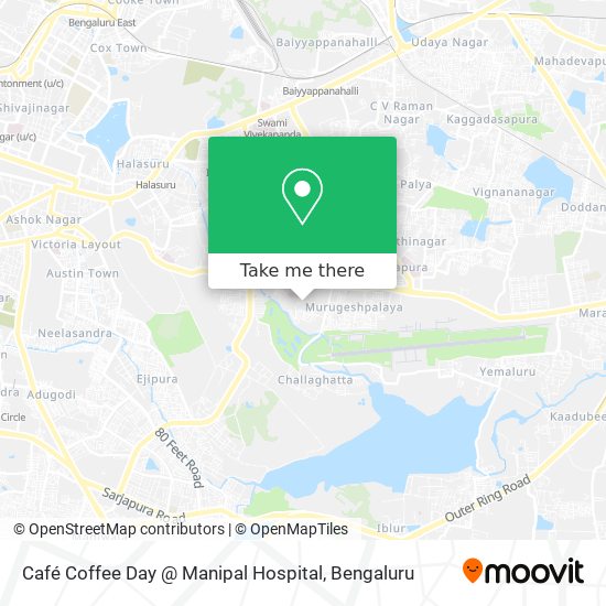 Café Coffee Day @ Manipal Hospital map