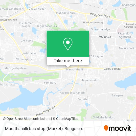 Marathahalli bus stop (Market) map