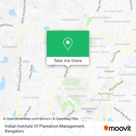 Indian Institute Of Plantation Management map