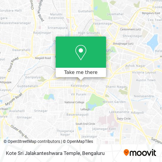 Kote Sri Jalakanteshwara Temple map
