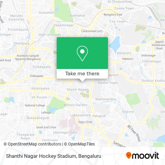 Shanthi Nagar Hockey Stadium map