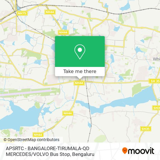 APSRTC - BANGALORE-TIRUMALA-QD MERCEDES / VOLVO Bus Stop map