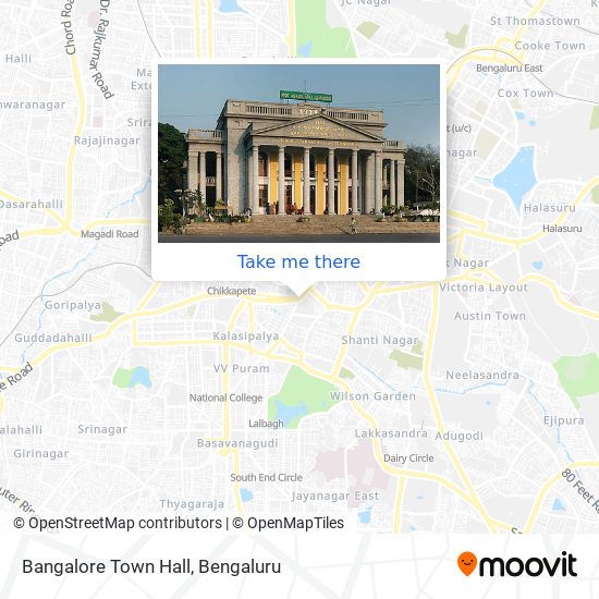 Bangalore Town Hall map