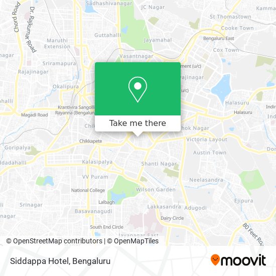 Siddappa Hotel map