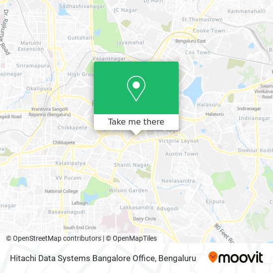 Hitachi Data Systems Bangalore Office map
