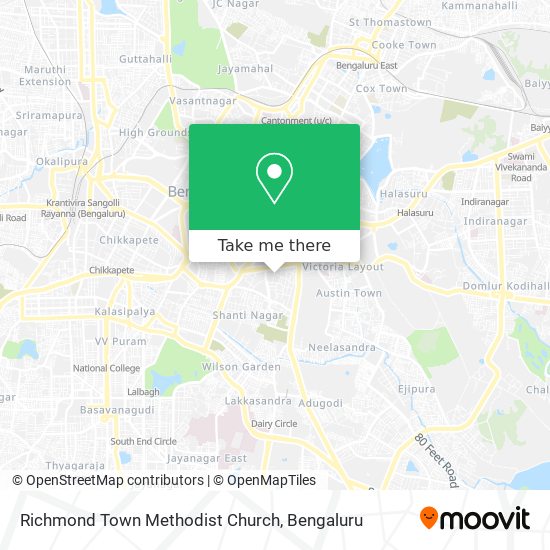 Richmond Town Methodist Church map