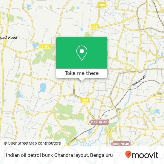 Indian oil petrol bunk Chandra layout map