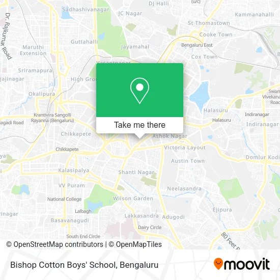 Bishop Cotton Boys' School map