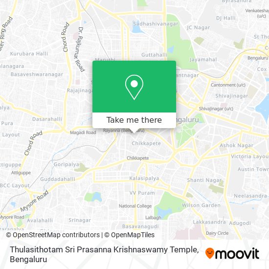 Thulasithotam Sri Prasanna Krishnaswamy Temple map