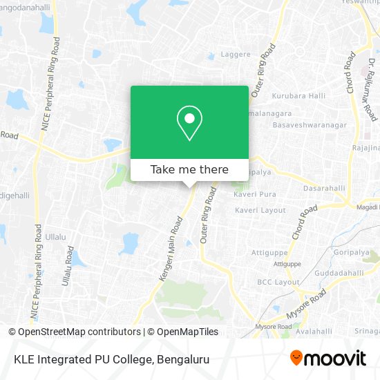 KLE Integrated PU College map