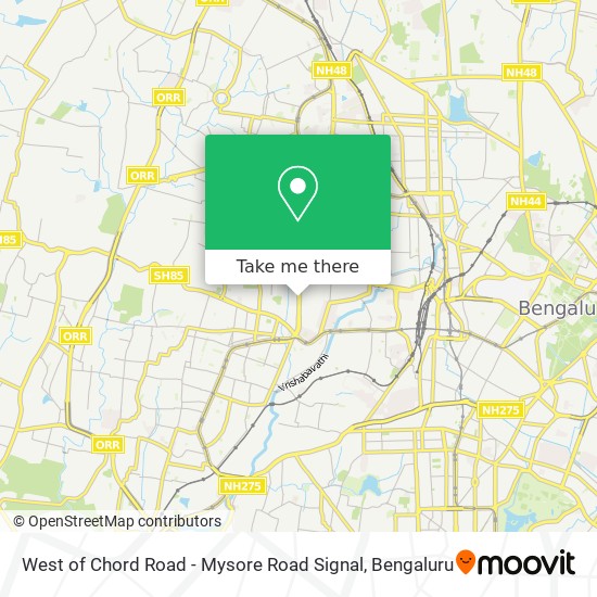 West of Chord Road - Mysore Road Signal map