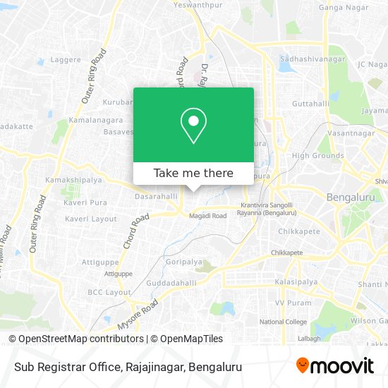 Sub Registrar Office, Rajajinagar map