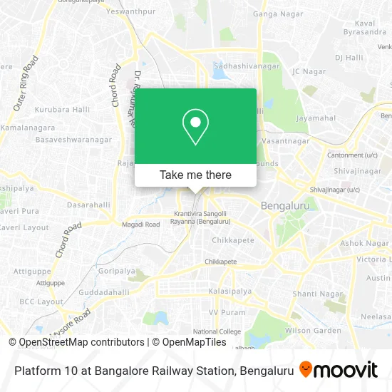 platform 10@ Bangalore railway station map
