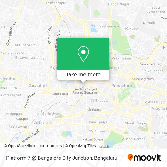 Platform 7 @ Bangalore City Junction map