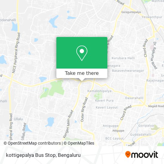 kottigepalya Bus Stop map