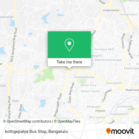 kottigepalya Bus Stop map