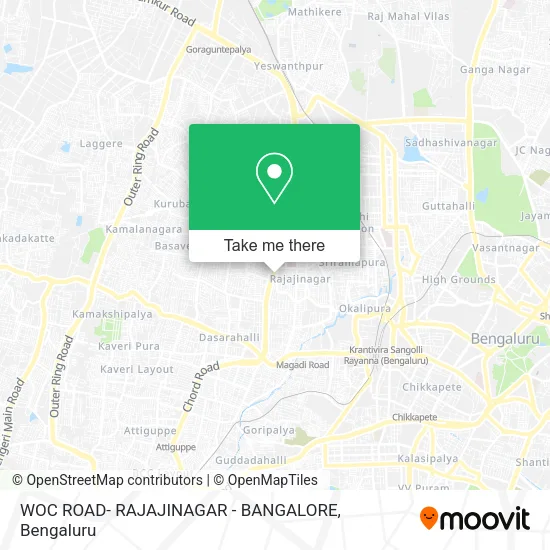 WOC ROAD- RAJAJINAGAR - BANGALORE map