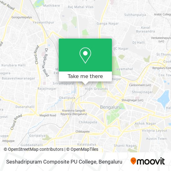 Seshadripuram Composite PU College map