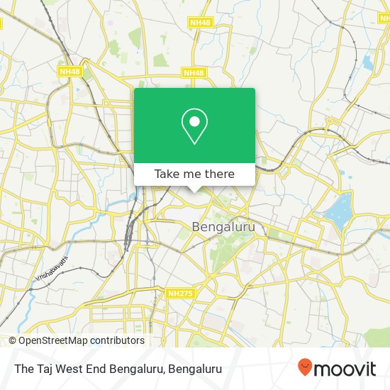 The Taj West End Bengaluru map