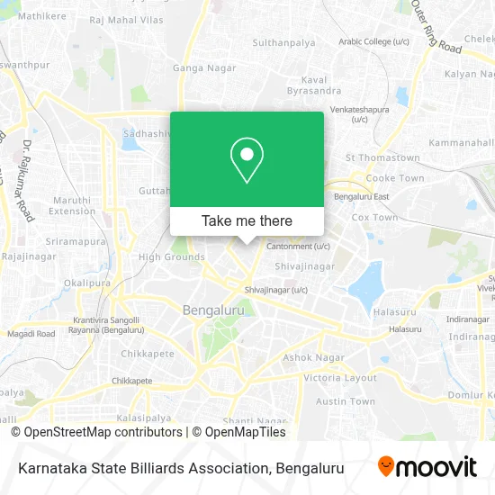 Karnataka State Billiards Association map