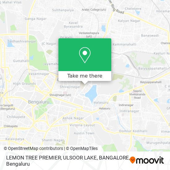 LEMON TREE PREMIER, ULSOOR LAKE, BANGALORE map