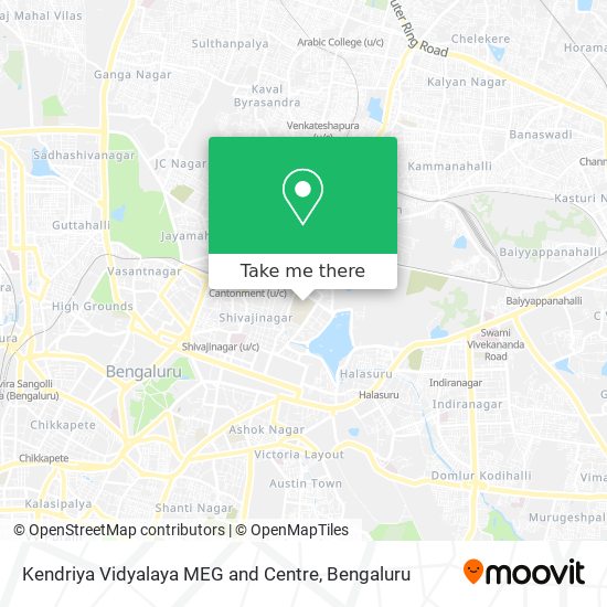 Kendriya Vidyalaya MEG and Centre map