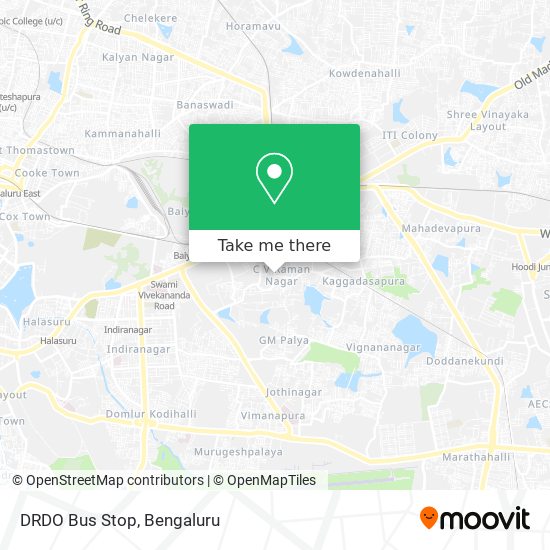 DRDO Bus Stop map