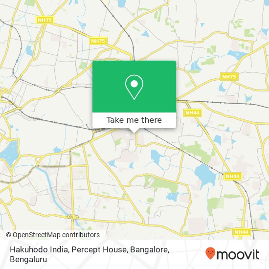 Hakuhodo India, Percept House, Bangalore map