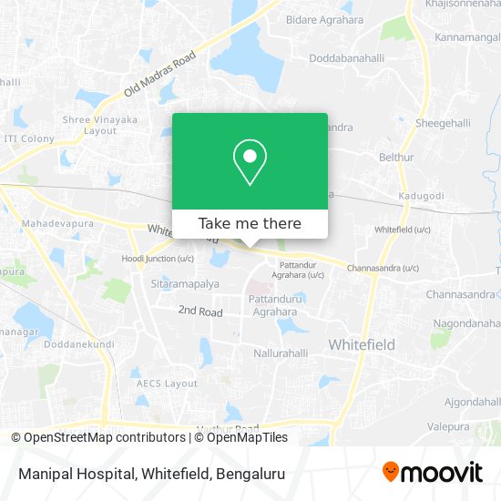 Manipal Hospital, Whitefield map