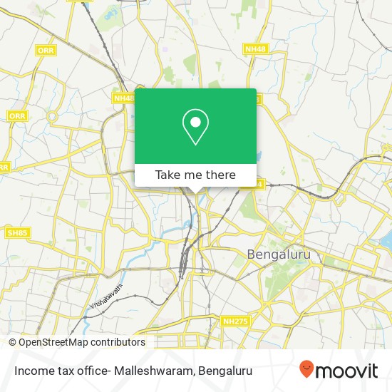 Income tax office- Malleshwaram map